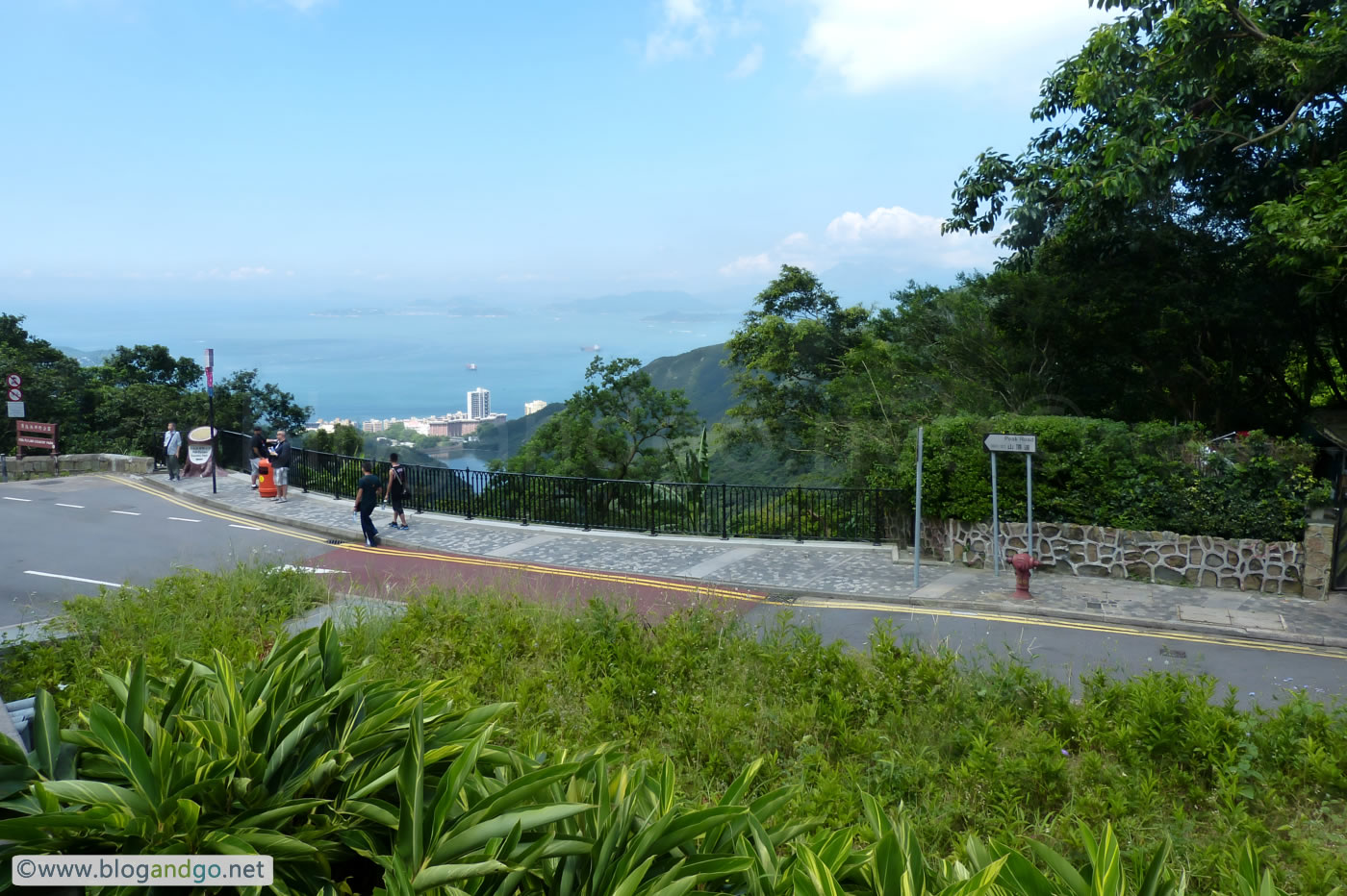 Peak Road and View to Pok Fu Lam (11 Aug, 2013)